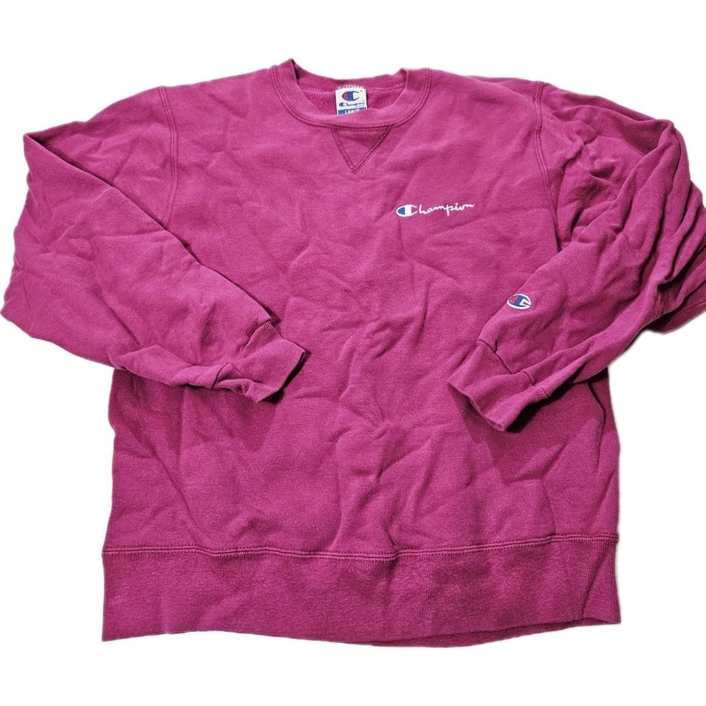 VTG Champion Reverse Weave Crewneck Sweatshirt Pink Made in USA Women's Large